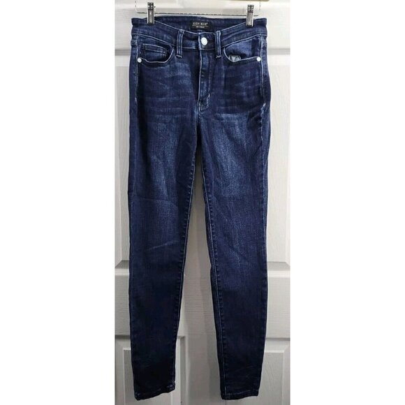 Judy Blue Denim - Judy Blue Jeans Women's 3/26 Blue Skinny Fit Dark Wash Denim Cotton Poly